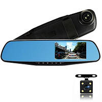 Відеореєстратор в дзеркалі заднього виду L-9002, LCD 4.3", 2 камери, 1080P Full HD