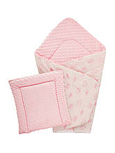 Конверт DOTINEM Minky плюшевий рожевий 75х100 см з подушечкою 35х35 см (215610-1)