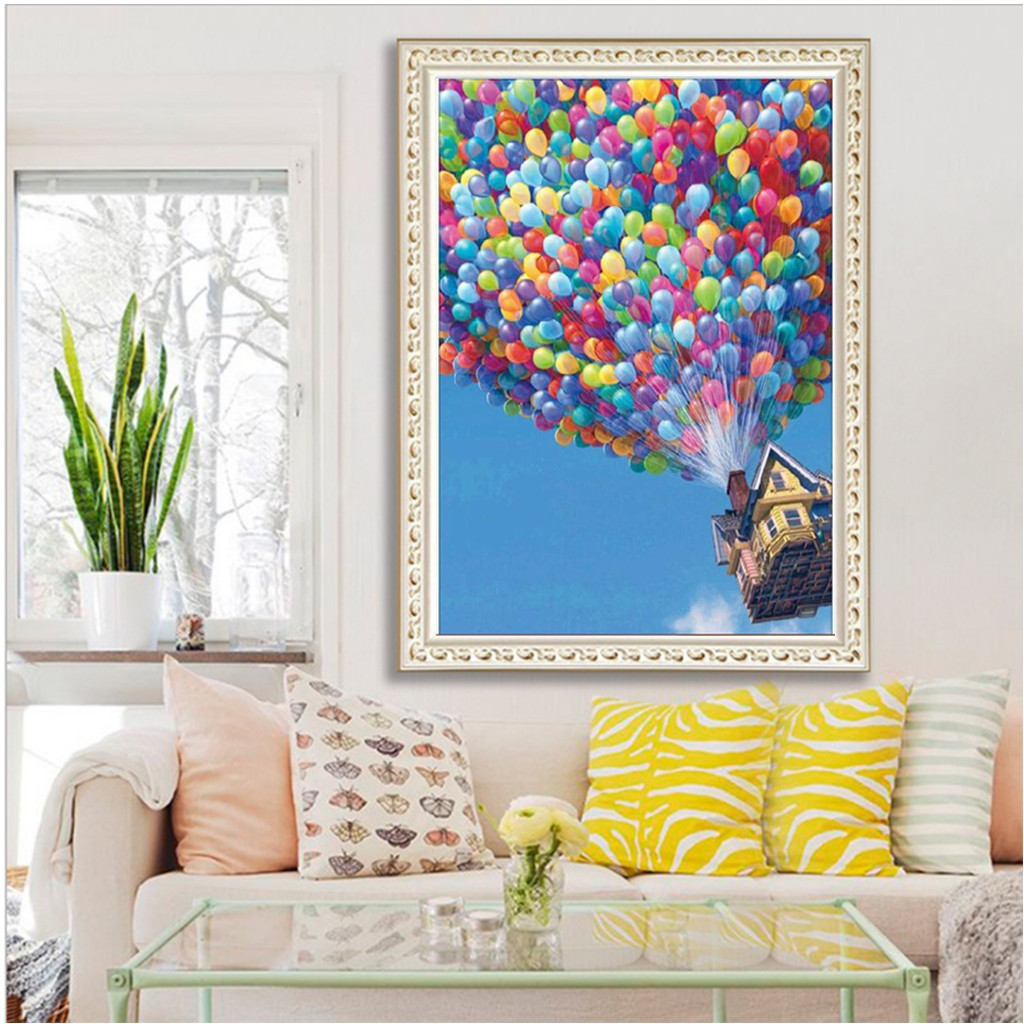 Алмазна мозаїка "Повітряні кулі", картина стразами, 30*40 см