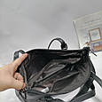 Шкіряна містка сумка шоппер з довгими ручками і ремінцем С70-КТ-319 Чорна, фото 10
