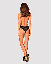 (SALE) Мереживні трусики із заниженою талією Obsessive Estiqua panties XS/S, black, фото 4