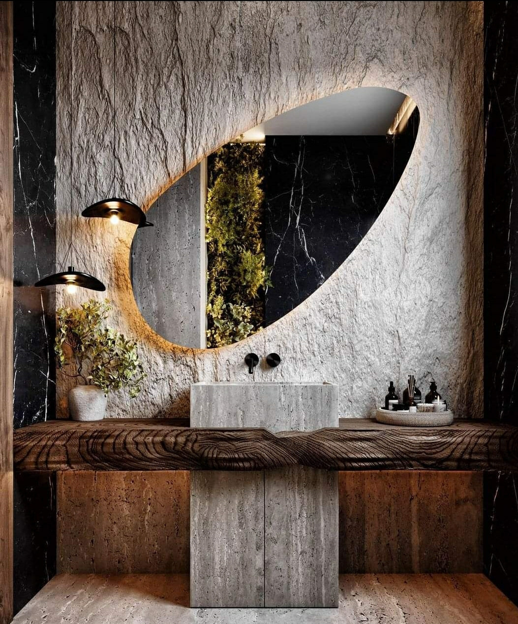 Фігурне дзеркало з LED підсвічуванням