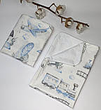 Багаторазова водовідштовхувальна пелюшка-непромокайка рожева з єдиноріжками для дівчинки непромокашка 50*70 см, фото 3