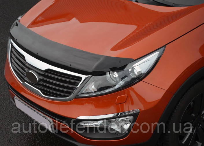 Дефлектор капоту (мухобійка) Kia Sportage 2010-2016, Eurocap ​​​​​​​- Vip Tuning, KA20