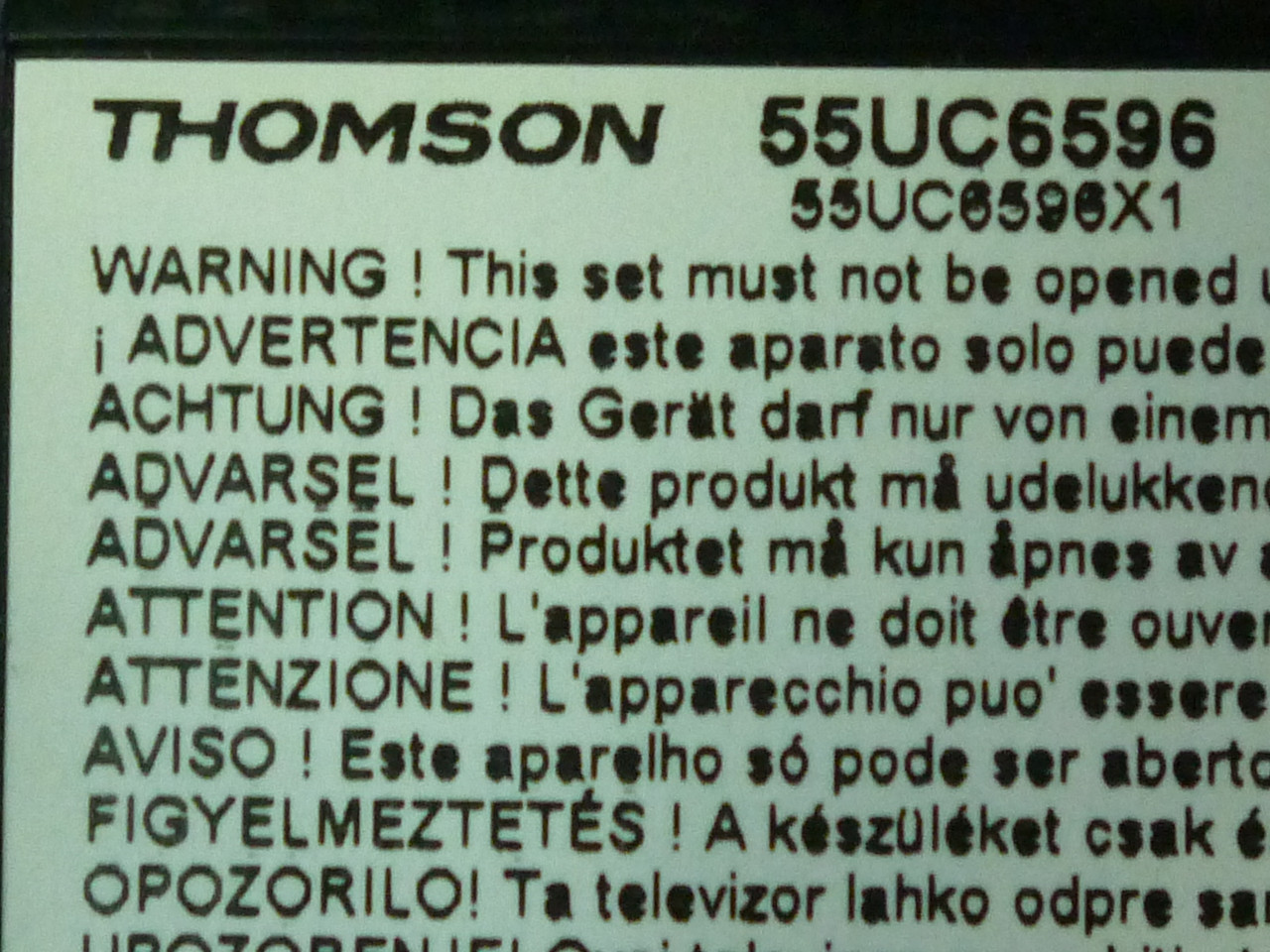 Плати від LED TV Thomson 55UC6596X1 поблочно (розбита матриця)