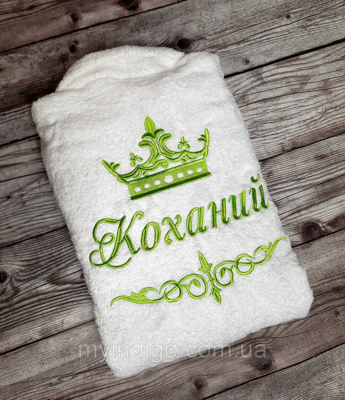 Чоловічий халат з вишивкою "Коханий", фото 1