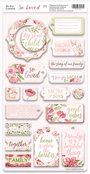 Чіпборд для скрапбукінгу 18шт від Scrapmir So Loved (ENG) SM5100019ENG