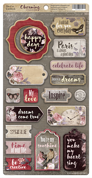 Чіпборд для скрапбукінгу 18шт від Scrapmir Charming (ENG) SM3300019