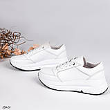 Кросівки жіночі шкіряні білі Демісезонні весняні осінні з натуральної шкіри. Розмір 38, фото 3