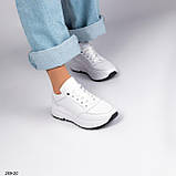Кросівки жіночі шкіряні білі Демісезонні весняні осінні з натуральної шкіри. Розмір 38, фото 5