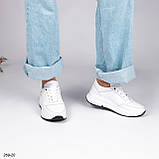 Кросівки жіночі шкіряні білі Демісезонні весняні осінні з натуральної шкіри. Розмір 38, фото 7