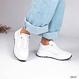 Кросівки жіночі шкіряні білі Демісезонні весняні осінні з натуральної шкіри. Розмір 38, фото 2