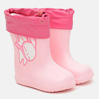 Резиновые сапоги для девочки розовые Shoozy Rainy Animals с зайкой розовые