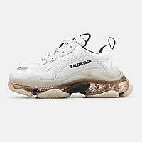 Женские Кроссовки Balenciaga Triple-S White Beige 36-38-39