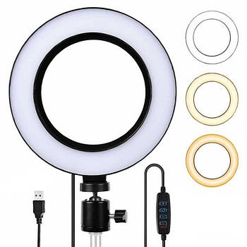 Кільцева LED лампа Ring Fill Light QX-300 / Лампа з тримачем для телефону