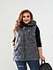 Жіноча стильна стьогана жилетка VM прямого крою з кишенями розміри: 48-50, 52-54, 56-58, фото 6