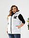 Жіноча стильна стьогана жилетка VM прямого крою з кишенями розміри: 48-50, 52-54, 56-58, фото 10