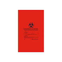 Пакет для сбора и утилизации медицинских отходов класс B, красный, 60x70 см, 20 мкм.