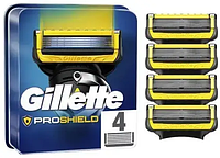 Gillette Fusion Proshield 4шт. без упаковки Оригинал (джилет прошилд) кассеты сменные лезвия жилет фьюжн