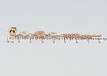 Сережки Xuping Позолота РВ пусети "Кристальні зірочки з квітами на ланцюжках" на один бік, фото 2