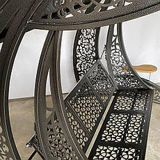 Садові гойдалки "Дубаї" чорного/коричневого кольору, матеріал основи - метал, фото 2