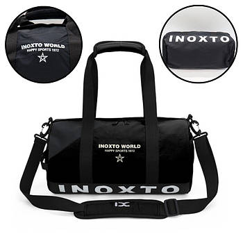 Сумка для тренувань на 25 л (45х25х22 см) 8074, Чорна / Сумка для подорожей / Модна сумка через плече