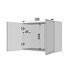 Навісна двохдверна шафка для кухні з фасадами МДФ Верхні кухонні тумби з корпусом з ЛДСП 80 см шириною, фото 10