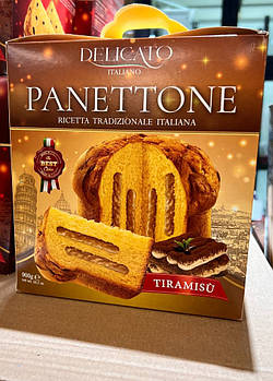 Панетоне Delicato з кремом тірамісу 900 гр. Італія