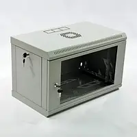 Серверный шкаф CMS UA-MGSWL635G Gray 6U, 600х350х373 мм, эконом, акриловое стекло