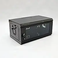 Серверный шкаф CMS UA-MGSWA435B Black 4U, 600х350х284 мм, акриловое стекло