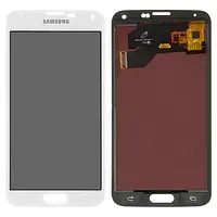 Дисплей для Samsung G900 Galaxy S5, белый, с регулировкой яркости, без рамки (TFT)