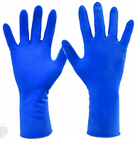 Перчатки хозяйственные латексные S синие SUPER CHOICE