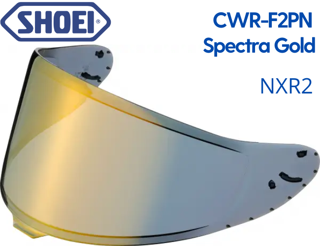 Візор Shoei CWR-F2PN для шоломів NXR2 дзеркальний, Spectra Gold