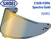 Визор Shoei CWR-F2PN для шлемов NXR2 зеркальный, Spectra Gold