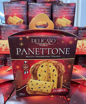 Панетоне Delicato з ізюмом і цукатами 800 гр. Італія
