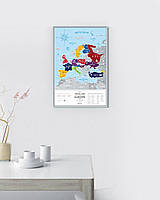 Скретч карта Европы "Travel Map Silver Europe" (тубус) SE (6011)