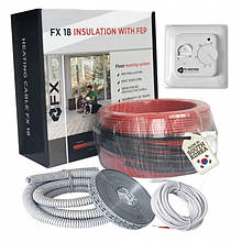 Комплект тепла підлога електрична 225 вт 1.2-1.5 м2(12.5 мп) Felix FX18 Premium в тефлоновій ізоляції