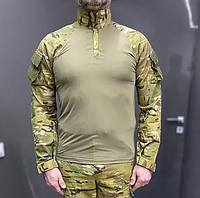 Тактическая боевая рубашка убакс Ubacs мультикам тактическая кофта военная рубашка убакс с липучками Армейская
