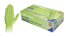Рукавички нітрилові Style Apple зелені 100шт M
