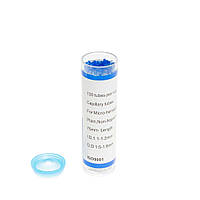 Капіляр гематокритний 75 мм без гепарину (не гепаринізований), скляний (100 шт в упаковці) Синій
