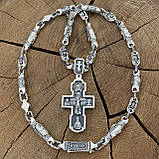 Срібна православний ланцюг з Хрестом, фото 6