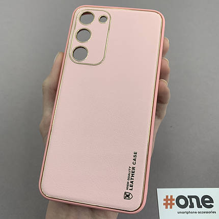 Чохол для Samsung Galaxy S23 Plus шкіряний матовий чохол із захистом камери на самсунг с23 плюс рожевий u9h, фото 1