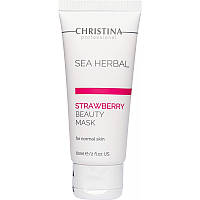 Полунична маска краси для нормальної шкіри Christina Sea Herbal Beauty Mask Strawberry 60 мл