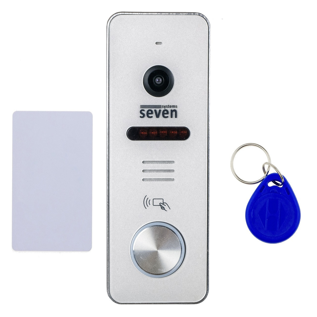 Виклична панель домофону з вбудованим зчитувачем карток SEVEN CP-7504F RFID white