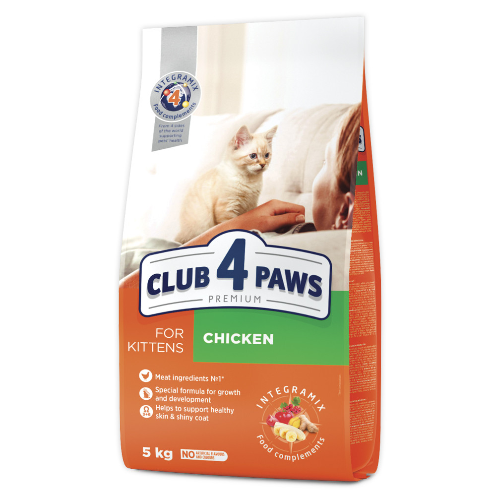 Клуб 4 Лапы Kittens Chicken 830г для котят ( курицы 26 %)