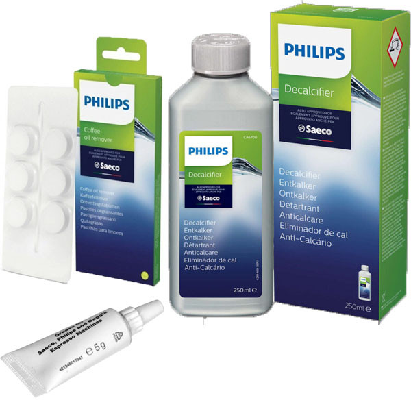 Набор для обслуживания кофемашин Philips CA6700/60 (таблетки-1 шт., жидкость -1шт. смазка-1 шт.) - фото 1 - id-p1801011241