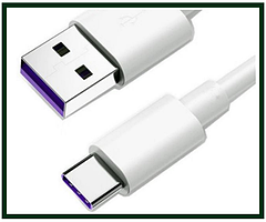 Дата кабель type-c, usb-c, 1m, 5А, белый