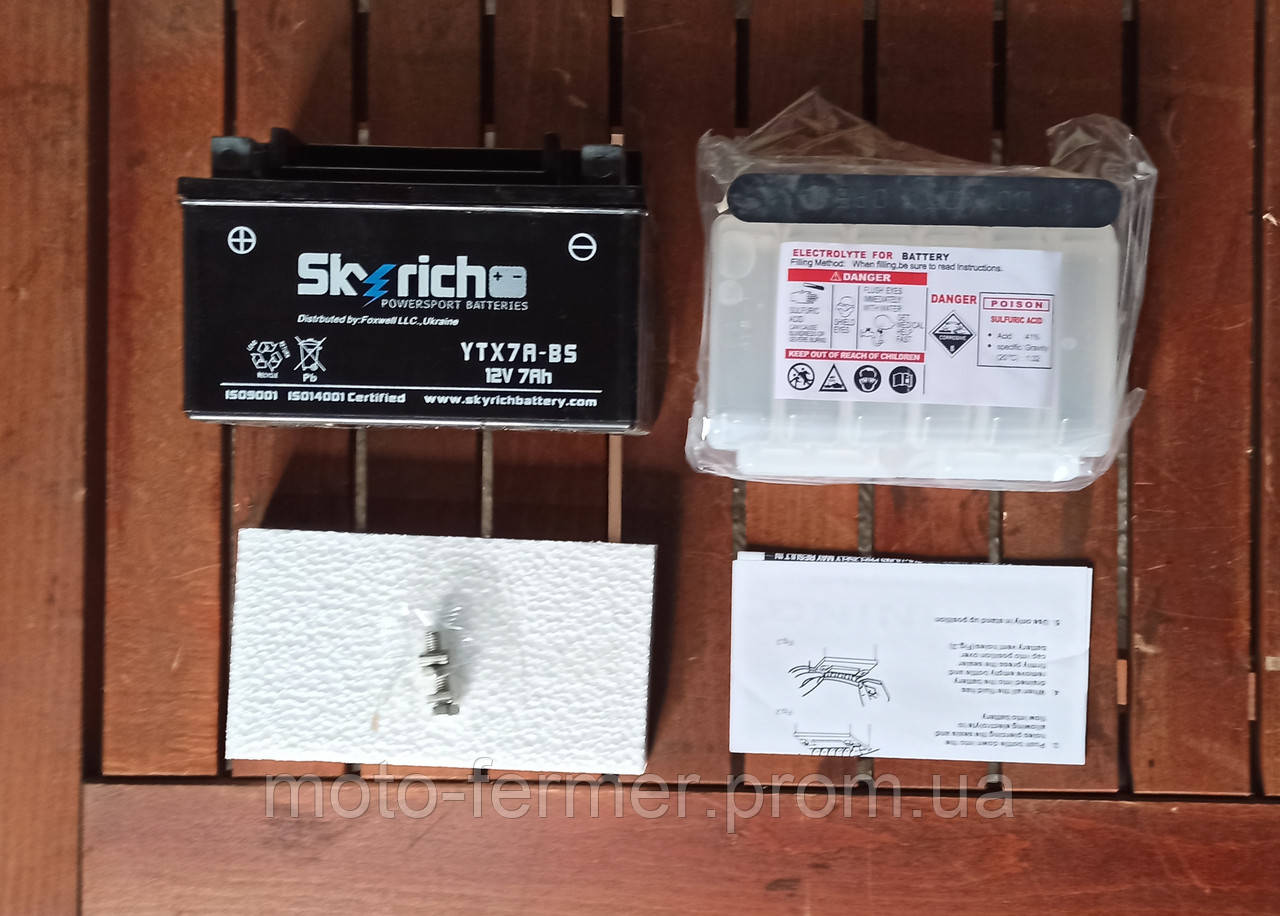 Аккумулятор Skyrich YTX7A-BS - фото 2 - id-p1800577570