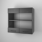 Шафчик-вітрина навісна з МДФ фасадом на стіну Кухонний підвісний шаф 60 см Верхні модулі для кухні, фото 8