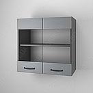 Шафчик-вітрина навісна з МДФ фасадом на стіну Кухонний підвісний шаф 60 см Верхні модулі для кухні, фото 5